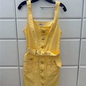NWOT Yellow L’AGENCE Button-Down Dress with Belt